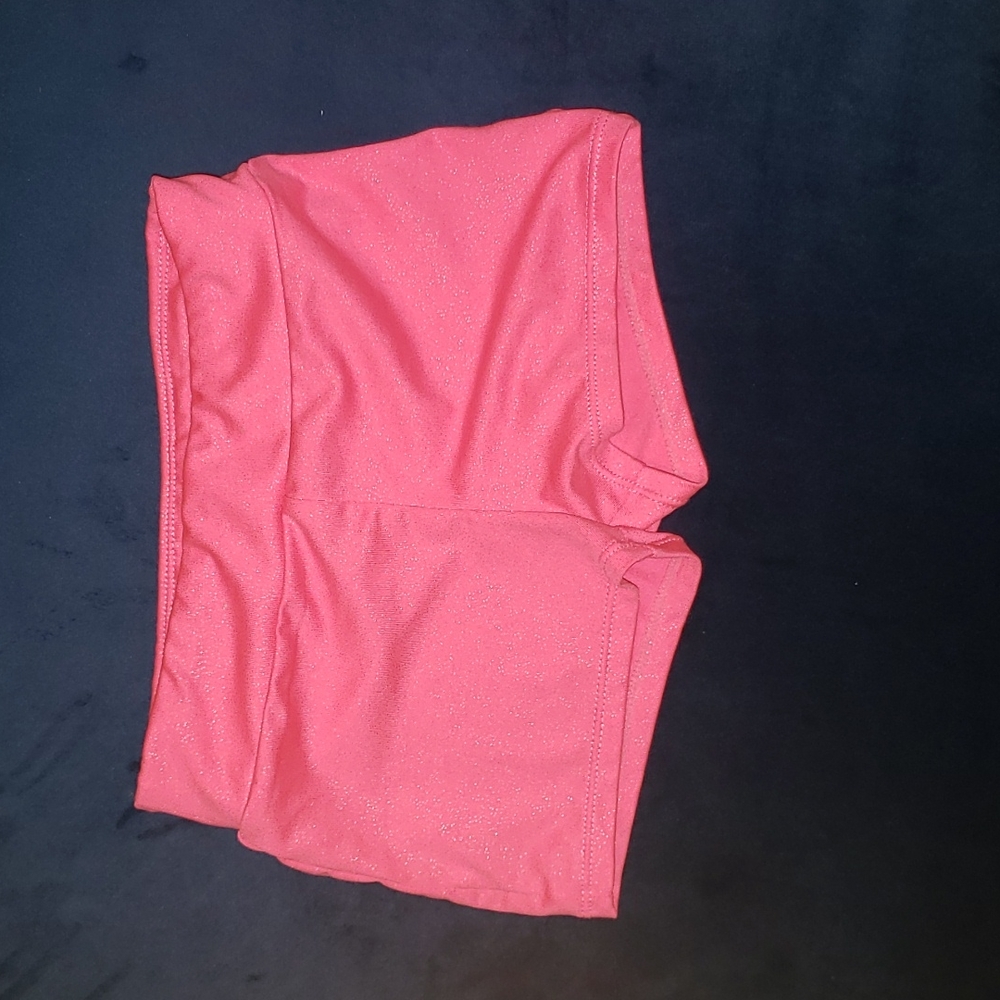 Glittery shimmer gymnastic short girl size 7/8 freestyle Danskin